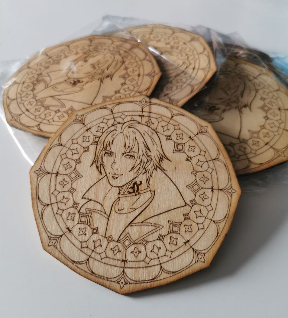 FFXIV Untersetzer aus Holz